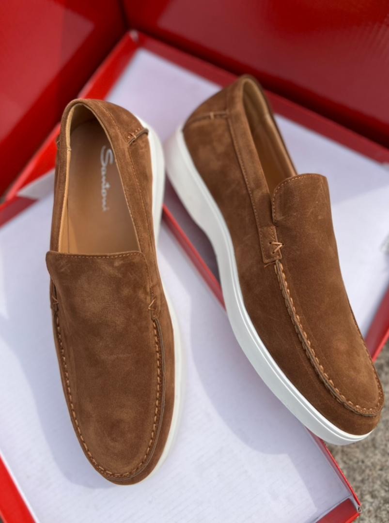 SANTONI — Mocassin Suède